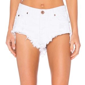 One Teaspoon White Roller Shorts | size 28